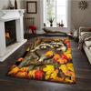 Raccoon Carpet Lovely Animal Area Rugs Home Living Room Bedroom Anti-Slip Floor Mat Wildlife Print Rug Bathroom Kitchen Doormat