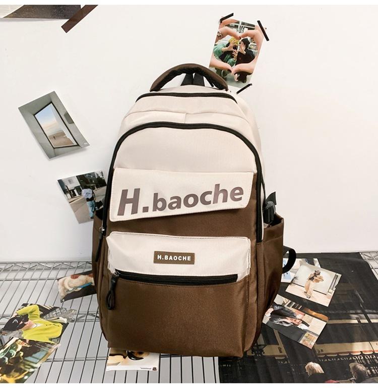 

Рюкзак большой вместимости женский для ученицы средней школы, модный школьный рюкзак, новый спортивный для студента колледжа, для переноски мужской, модный коричневый