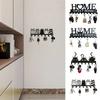 New Metal Key Holder Accessories with Screws Key Hanger Black Wall Mounted Key Holder Home Organizer