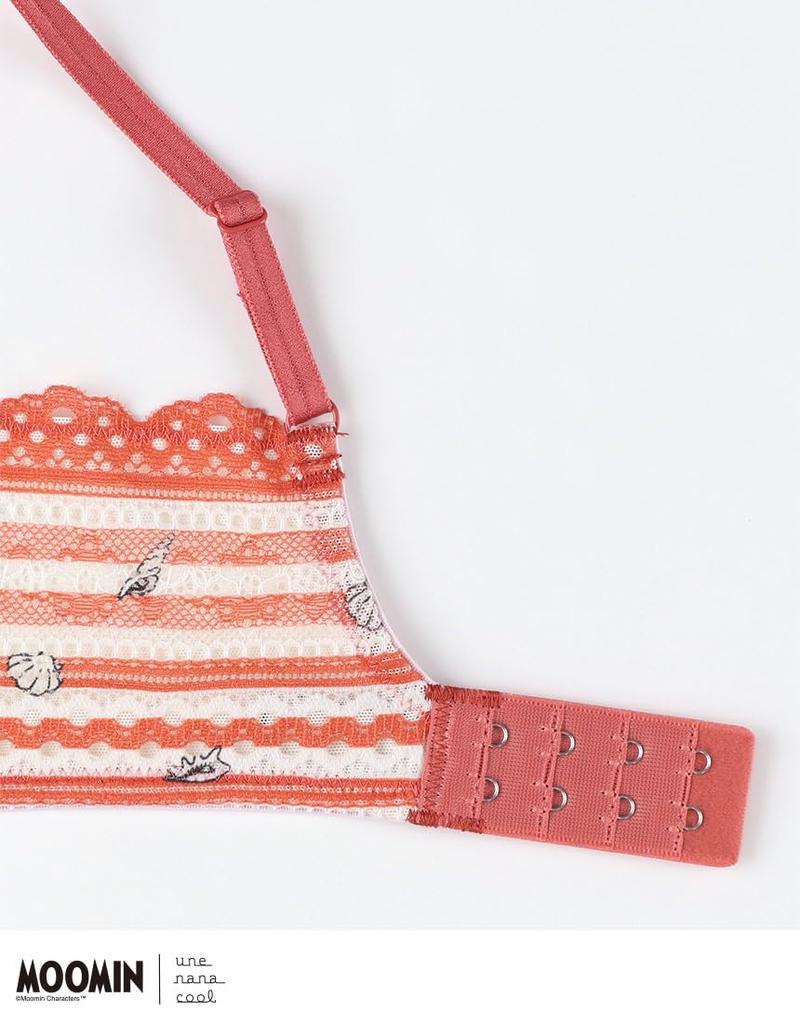 high side design for comfortable and beautiful wear RE [Unnanacool] Non-wired bra, [Moomin collaboration] Bra, wireless, BUN125, women's