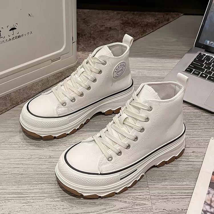 

Мода 2024 года, новая осенняя мода, женская дышащая однотонная повседневная спортивная обувь на шнуровке 40 белый