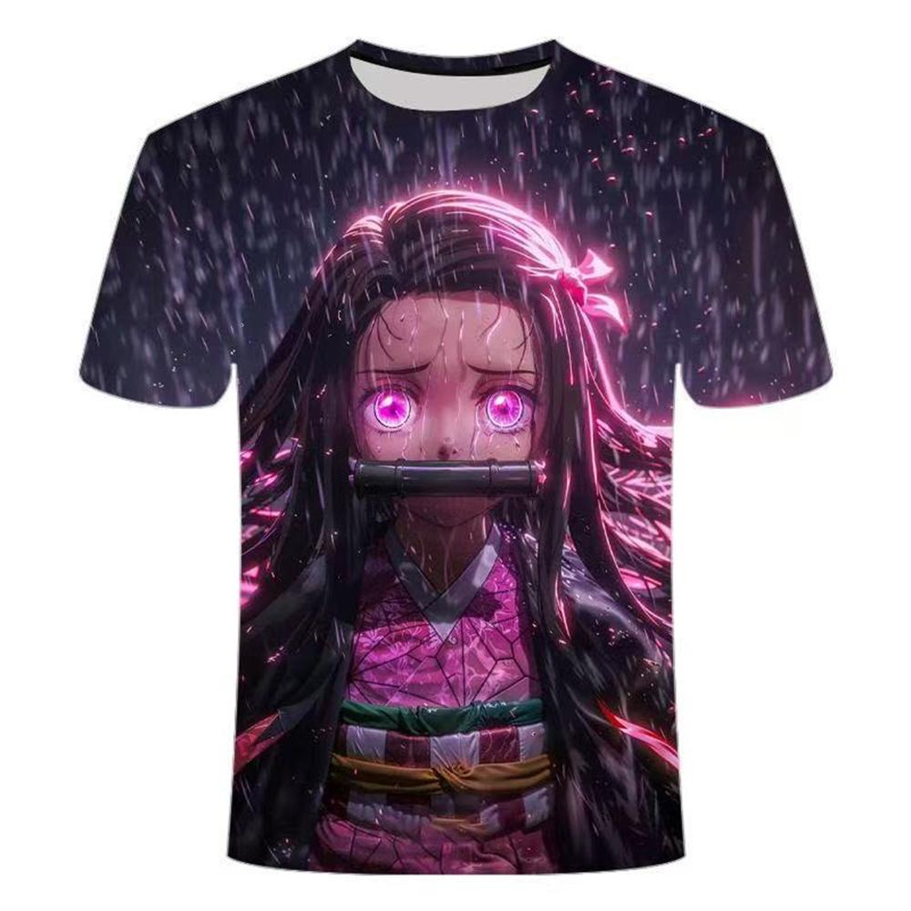 Summer Anime Stove Demon Slayer 3D Print T-Shirt Children Fashion Top Casual