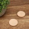 50 Stück Runde Holzrohlinge Buche Holzchip Ohne Loch DIY Handgefertigte Dekorationszubehör(3.8cm )