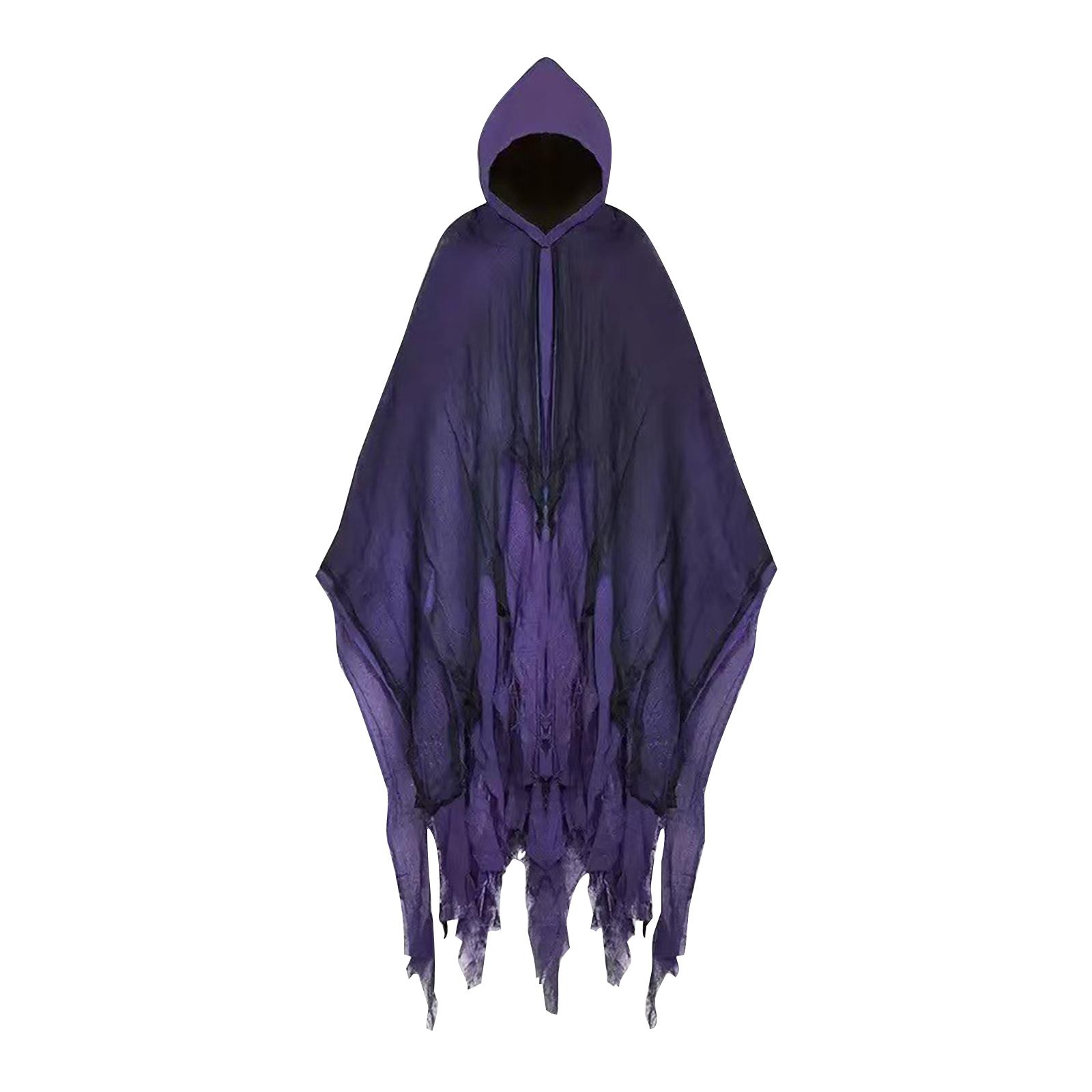 

Взрослый костюм для косплея на Хэллоуин, плащ-роба ужасов для взрослых One Size фиолетовый