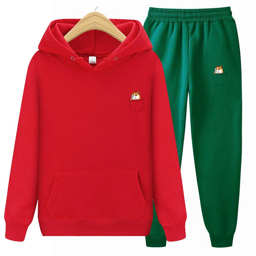 

Новые женские осенние толстовки с капюшоном и принтом в виде кота и букв + брюки, повседневные толстовки с капюшоном, спортивная мужская флисовая куртка с капюшоном 3XL