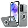 For Samsung Galaxy A55 5G Case Magnetic Kickstand TPU+PC Phone Cover with Slide Lens Lid