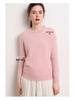 Women's Thickened Cashmere Sweater: Double-Strand Loose Short Knit, Round Neck, Warm Base Layer, Regular Shoulder.