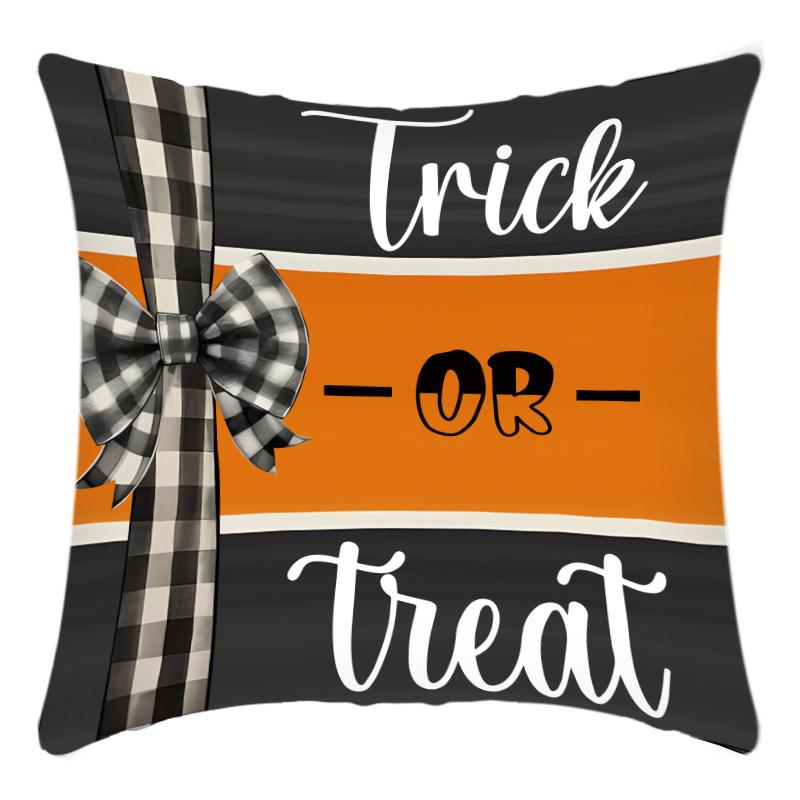 Halloween Pillows Popular Home Fun Square Witch Cat Pumpkin Party Ornament Pillow Case Premium Durable Quality