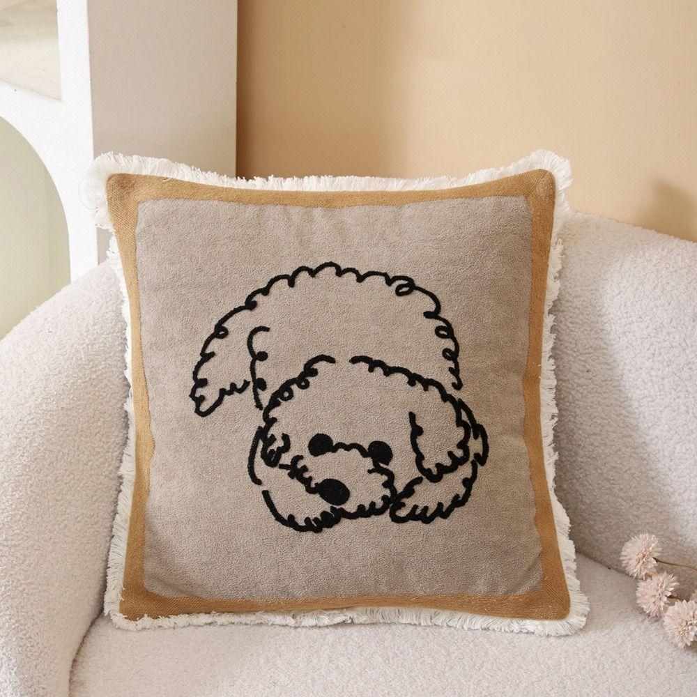 Nordic Style Embroidered Cushion Cover Embroidery Design Sofa Cushion Pillow For Bedroom