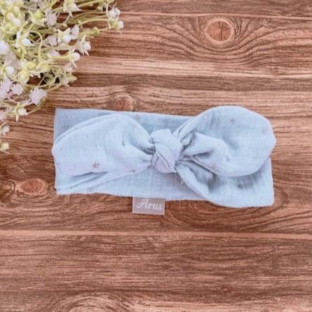 Muslin headband (blue stars)