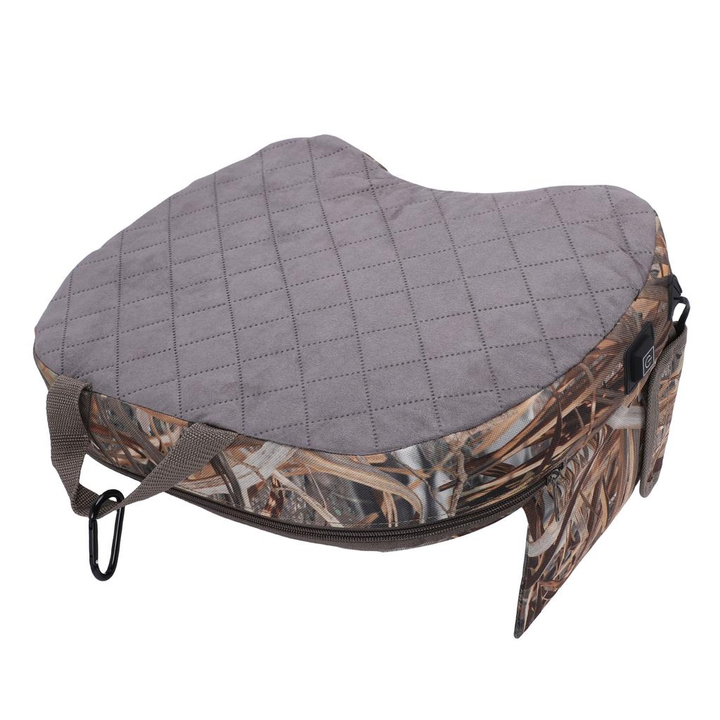 Heated Seat Cushion 600D Oxford Cloth Water Proof USB 3 Heat Settings Portable Stadium Seat Pad for Camping Fishing   Chair