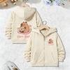Sudaderas con Capucha Estilosa Chaqueta de Capibara para Niños Niñas Cremallera Primavera y Otoño Moda Manga Cartoon Cremallera Niños
