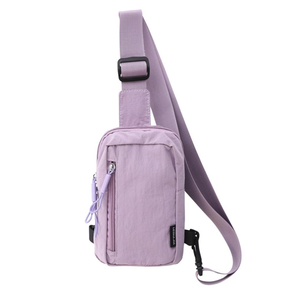 Nylon Sport Chest Bag Small Leisure Shoulder Bag Simple Cross Sports Bag for Unisex