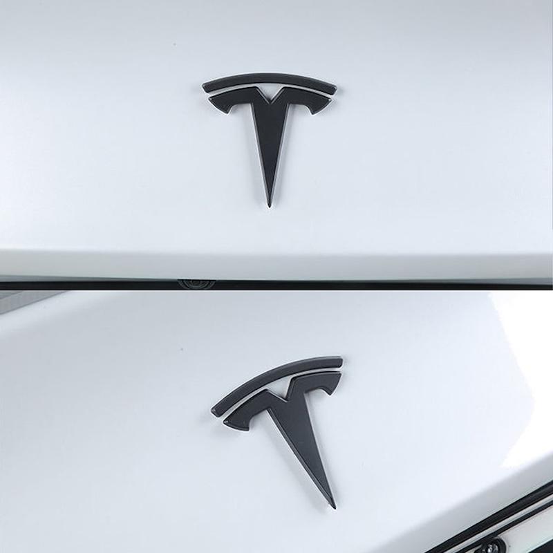 Naklejki z logo Tesla Model 3 Odznaki Naklejki    3 sztuki