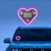1pc/2pcs Solar Heart Shaped Car Atmosphere Light Auto Window Decorative LED With Adjustable Colors And Suction Mount