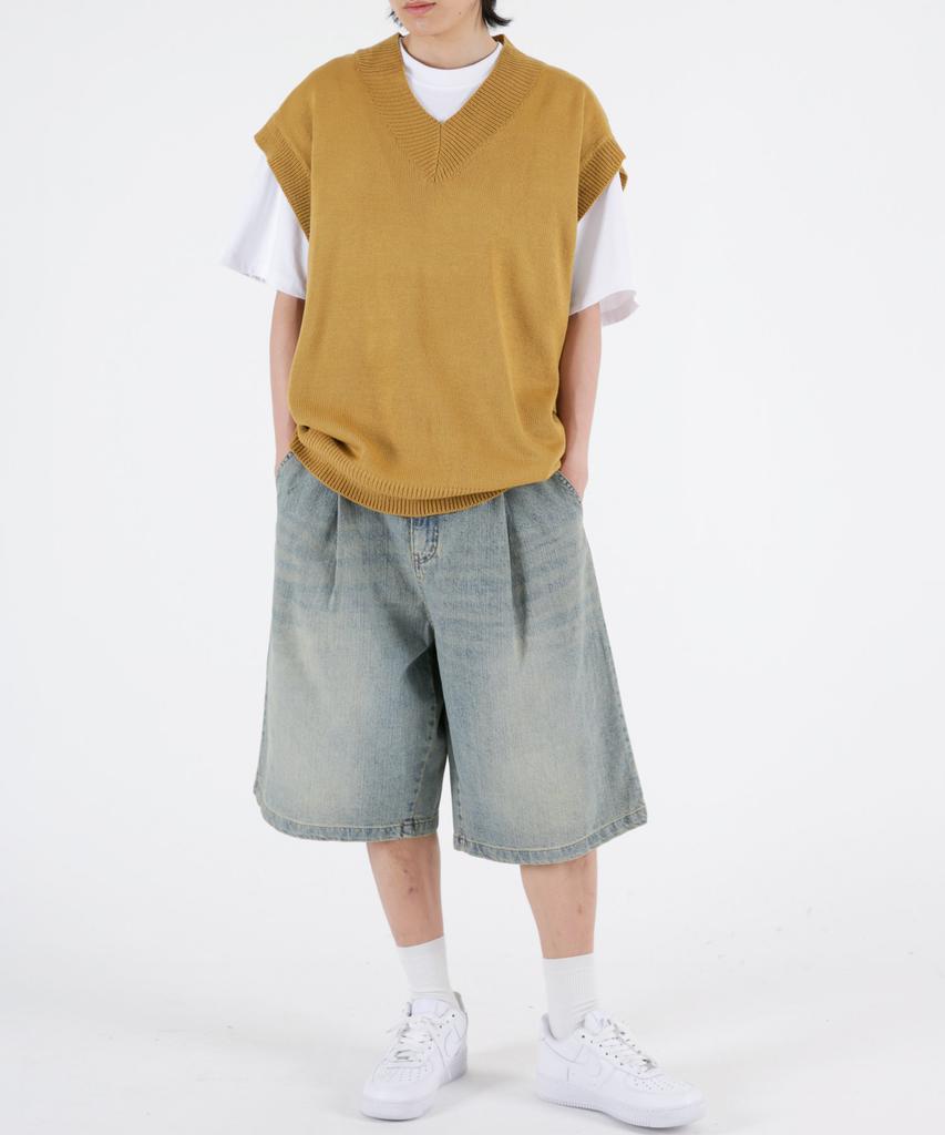 UMM Drop Shoulder Oversized Knit Vest 3 Colors