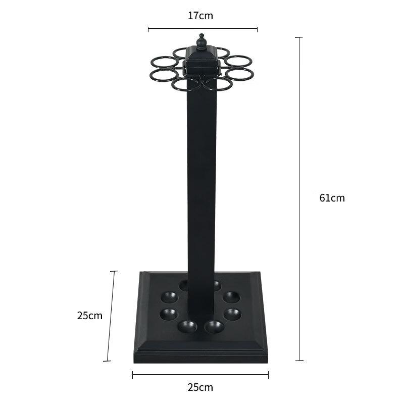 Heavy-Duty 8-Hole Metal Floor Billiard Cue Rack