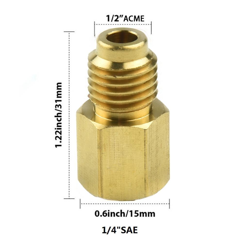 Schnellkupplungsadapter Verbinder 1/2" ACME Außengewinde 1/4" SAE Messing Hohe Qualität
