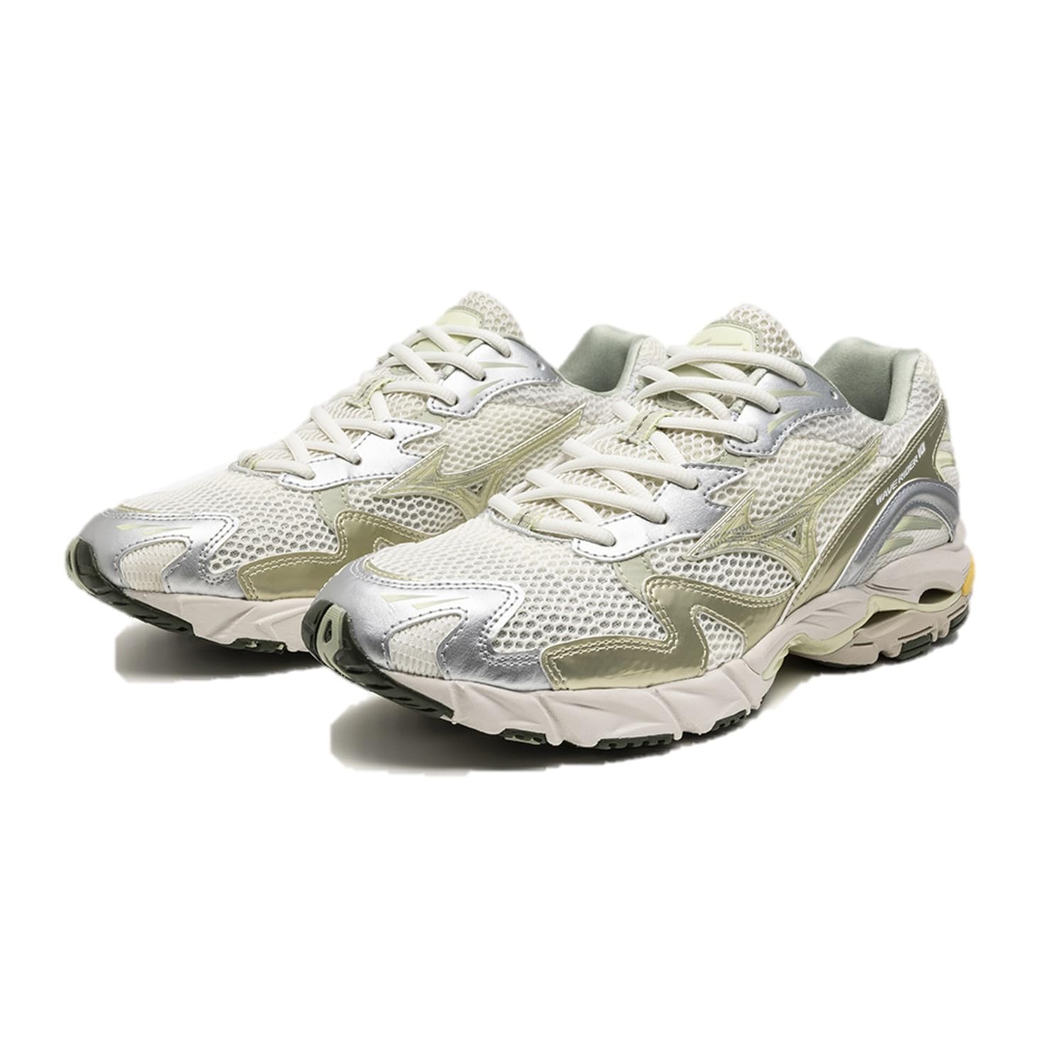 

Mizuno Wave Rider 10 x Light Green x 2E Sneakers, Off-White Silver, 30.0 cm,