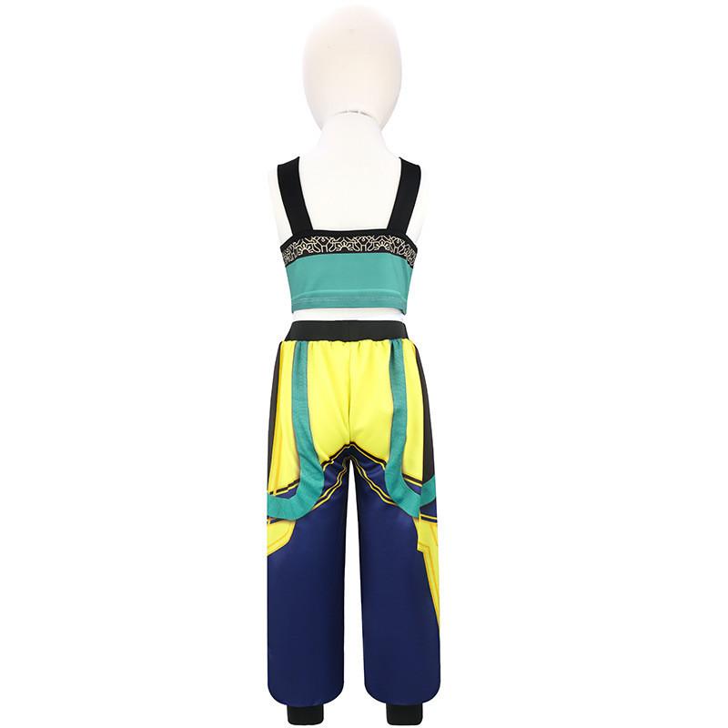 Kids Girls Party Cosplay Costume Children Singer School Stage Show Top Pants Dress Up Halloween Outfit