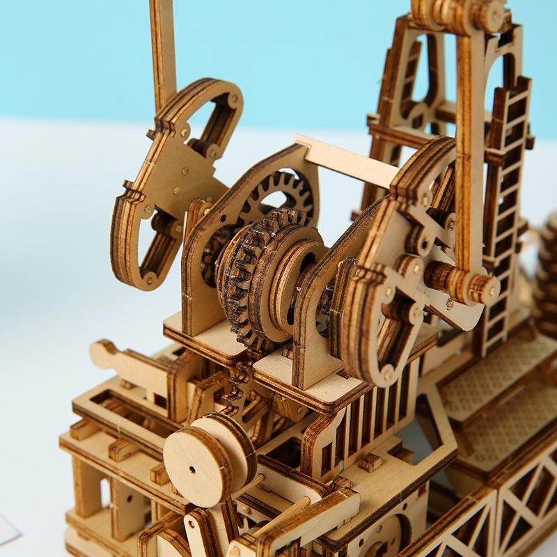 3D Children's Puzzle Puzzle Oil Well Wooden Puzzle DIY Desktop Children's Ornaments Wooden Creative Toys