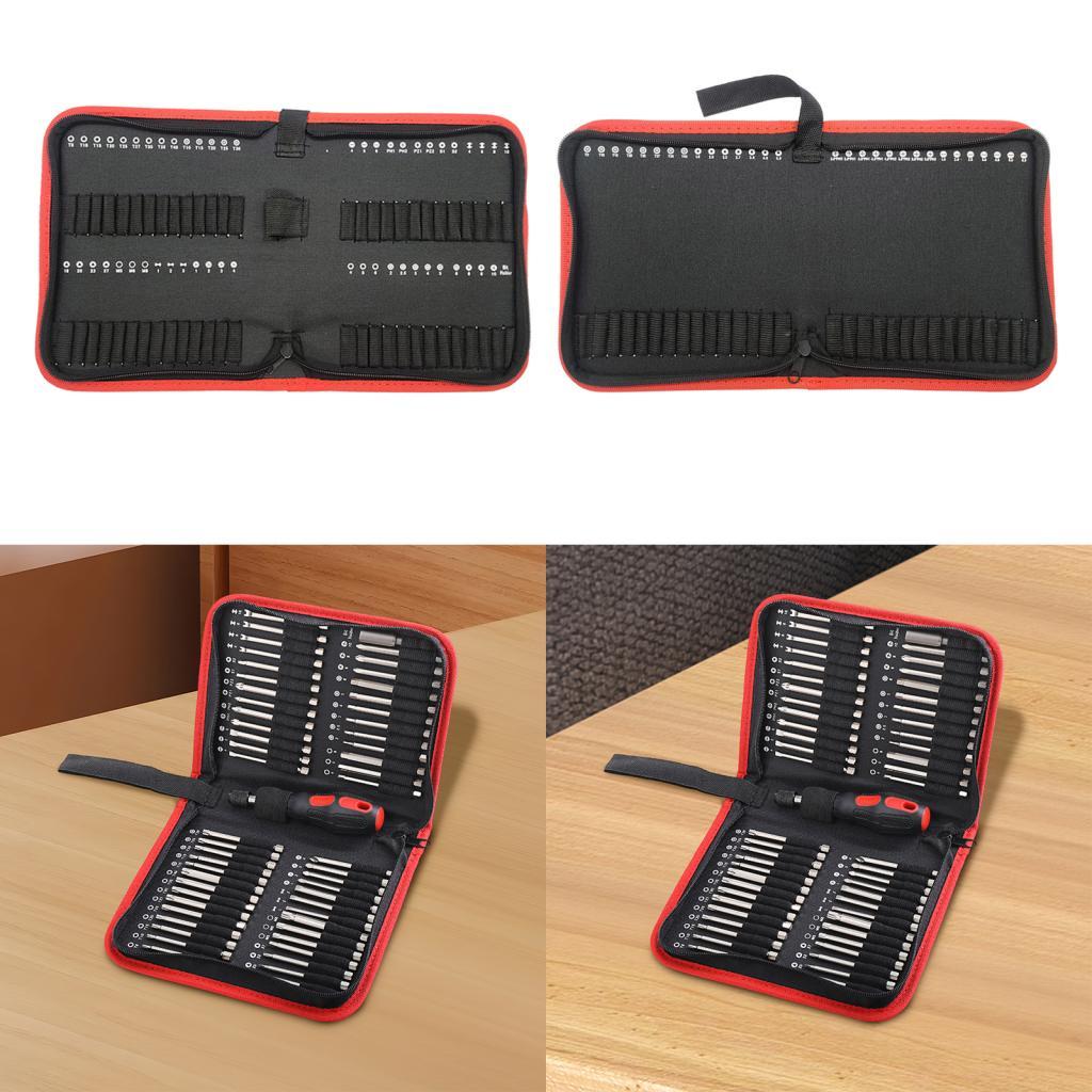 Premium Bit Tool Pouch with Zipper Durable Oxford Cloth Small Tool Storage Bag for Carpenter Electrician