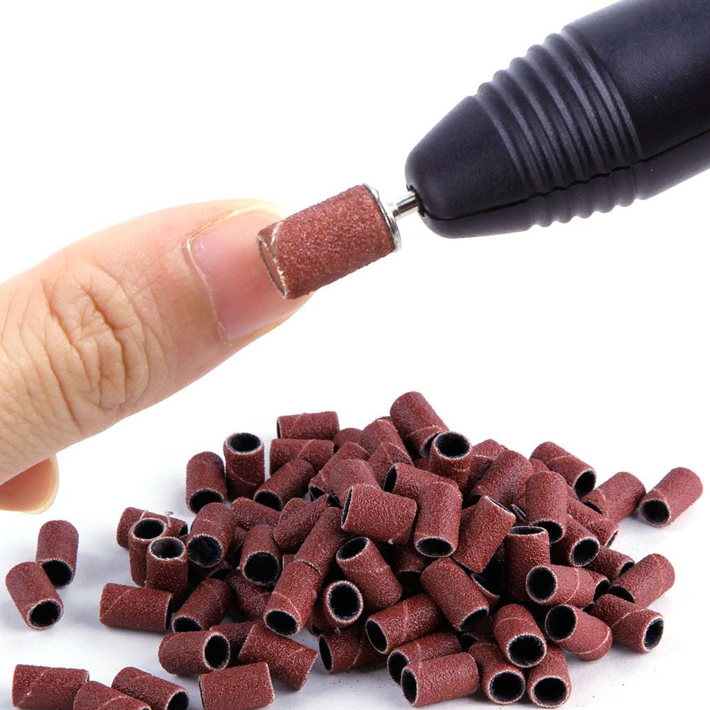 80# 120# 180# Punte per trapano per unghie elettriche per unghie Nastri abrasivi per nail art Gel UV Rimozione acrilica