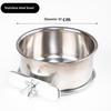 Hanging Cage Bowl For Pet Birds Anti-Turnover Stainless Steel Feeding Food Drinking Feeder Dish Clamp-On Water Drinker Cage Cup