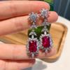 Color Simulation Jewelry Earrings Fashionable Paraiba Emerald Women Live Streaming