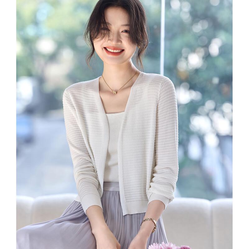 Srcr Women s Silk Blend Short Knit Cardigan XL