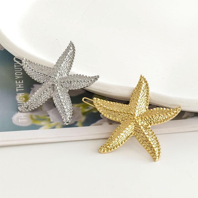 High-Grade Versatile Starfish Metal Hair Clip for Beach and Bangs