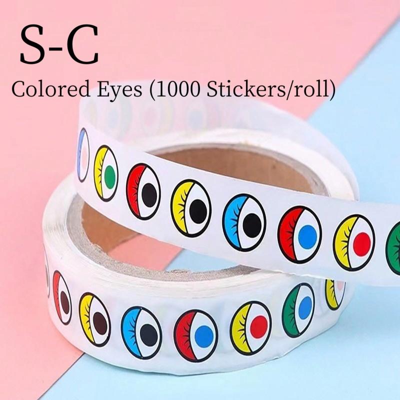 

1 Rolls, DIY Creative Cartoon Stickers, 6 Styles, Non Drying Adhesive Stickers For Handmade Crafts Decor