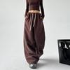 Women's Plush Fleece Wide-Leg Pants - High Waist, Loose Fit, Thickened for Winter 2025
