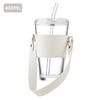 450ml Portable Water Cup With Lid and Straw Transparent Tea Cup Juice Glass Beer Milk Coffee Mug Drinkware for Home Office