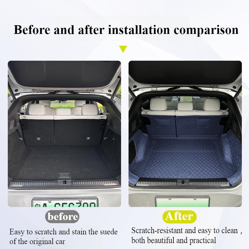 Fit For Xpeng G6 2023 2024 Leather Trunk Mat Fully Enclosed Special Tailgate Mat Tailgate Protective Mat Xiaopeng G6 parts 7HD