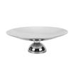 Pedestal Bowl Nordic Style Multifunctional Stainless Steel Footed Dessert Snack Tray for Living Room