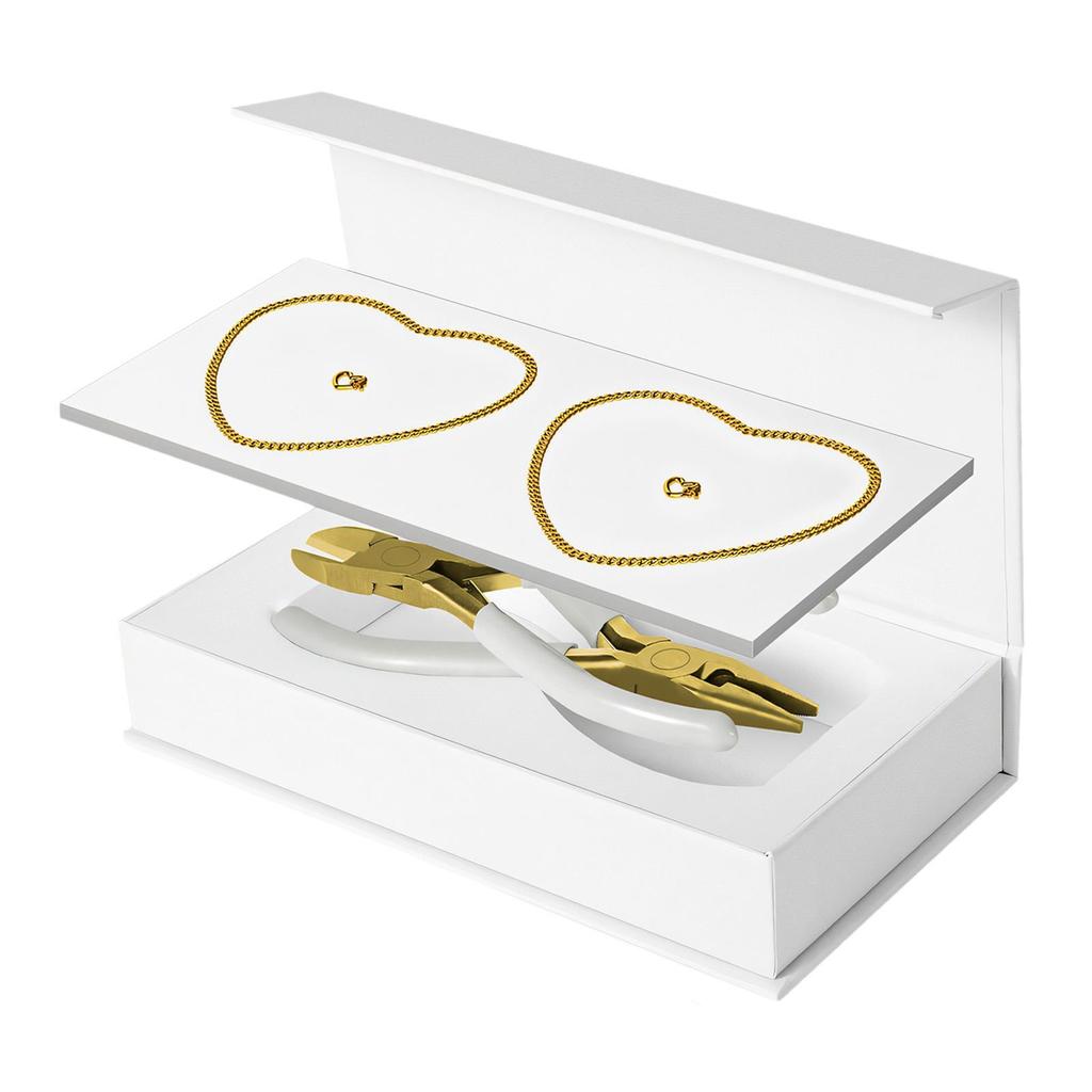 2 Pieces Couple Bracelet Kit Permanent Bracelets Jewelry Making Accessories Locked with Pliers Very