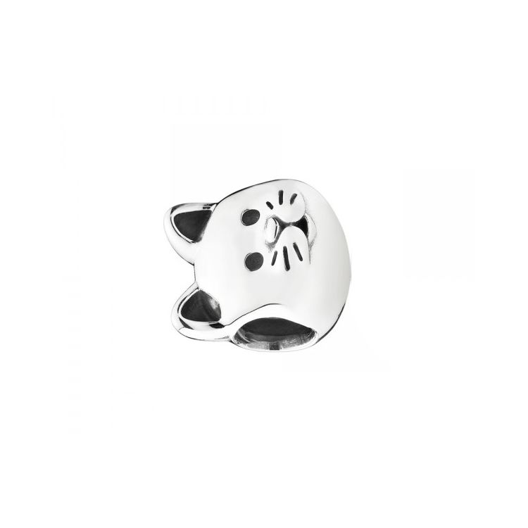 Pandora Curious Cat Pattern Sterling Silver Jewelry Accessories Unisex Jewelry 791706