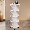 Shoe Cabinet 9 Layers Saving Space Hanger for Front Door Corner Hallway White