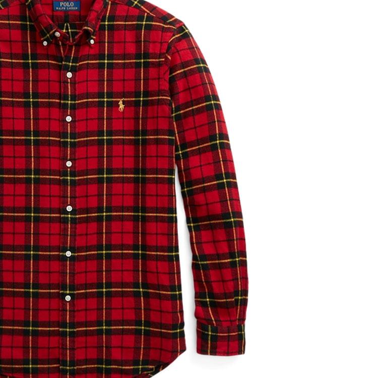 Polo Ralph Lauren Ss24 Plaid Single-Breasted Long Sleeve Shirt Men Shirts Red MNPOWOV16823261-600