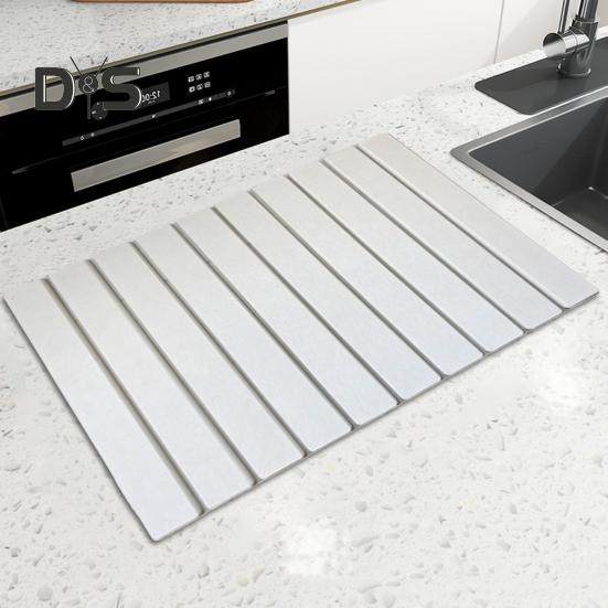 Diatom Ooze Badezimmermatte, rutschfest, faltbar, schnell wasserabsorbierend, Badezimmerteppich, faltbare Duschmatte, Heimdekoration