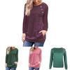 Elegant Women's Casual Long Sleeve Pullover Sweater With Chic Button Details And O-neck