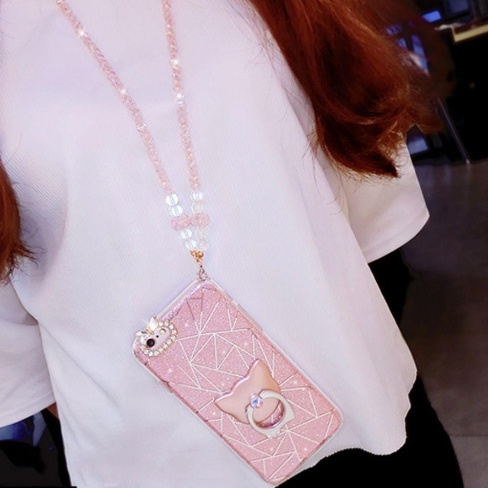 Telephone Jewelry Crystal Pearl  Phone Chain Anti-Lost Rope Mobile Strap Mobile Phone Chain