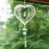 3D Wind Spinner Highly Reflective Metal Bird Deterrents To Scare Birds Away Mirrored Hanging Heart Butterfly Wind Spinner for Outside Garden Yard