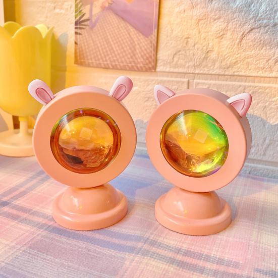Projector Night Light Multi-purpose High Transmittance Adorable Sunset Background Projection Atmosphere Lamp for Bedroom