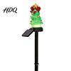 Holiday Landscaping for Entrances Christmas Solar Stake Lights Santa Snowman Tree Figurine Lawn Automatic Powered Path Lights Waterproof Warm