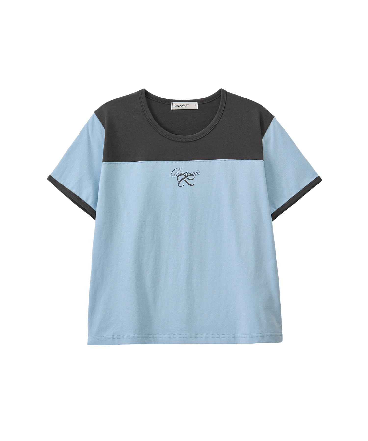 Pandora Fit Two-Tone Logo T-Shirts (Blue) Blue/Free
