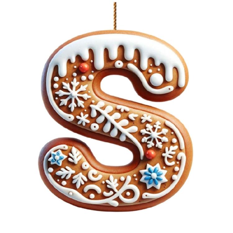 Child Safe Acrylic Christmas Letter Ornament Gingerbreads Homes Decors For Car Homes Decoration Holiday Party Accessory