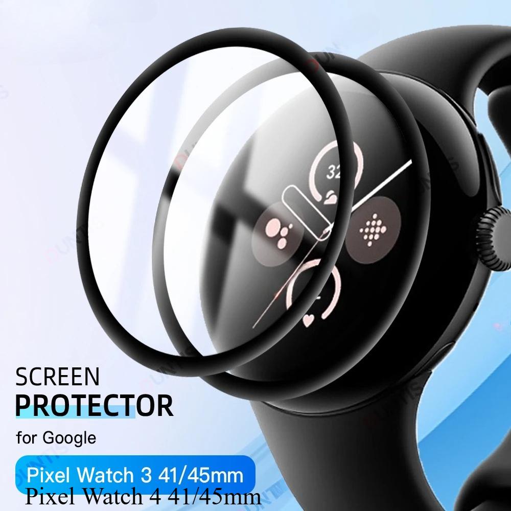Screen Protector for Google Pixel Watch 3 41/45mm 3D Curved Screen Protector Ultra-HD Full Coverage Protective Film For Pixel Watch 4 41/45mm