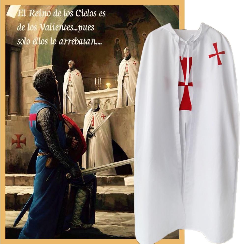 Medieval Men Tunic Cape Cloak With Elegant Cross Pattern For Cosplay Events And Halloween